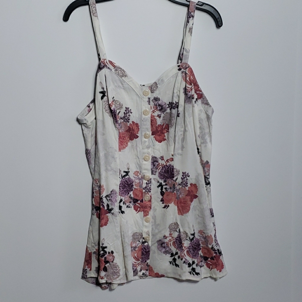 Torrid Cream Floral Top